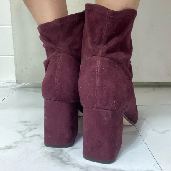 NEW W/O BOX LOFT Burgundy Ankle Booties - Picture 3 of 5